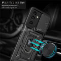 For Galaxy A34 Armor Ring Case Cover Magnetic Car Holder Shockproof Camera Protection for Samsung A34 Back Cover.