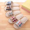 shenhuslippers men shoes Fashion Casual Couples Gingham Home Slippers Indoor Floor Flat Shoes chausson homme тапочки для дома. 