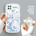 TA for OPPO A15 A15S Back Cover Cute Melody Kuromi Fashion Wavy Phone Case With Free Holder Camera Protection Transparent TPU Soft Cover for Girls. 