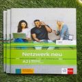 Netzwerk Neu A2 ( KURSBUCH + UBUNGSBUCH+ GlOSSAR ) (Set Of 3 Books ) German Language-Color Print. 