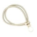 Showkanbay 1pcs Curtain Rope Tiebacks Curtain Tiebacks with Pearls Decorative -Curtain Tiebacks for Drapes Home Office Artistic Decorcurtain (Beige).