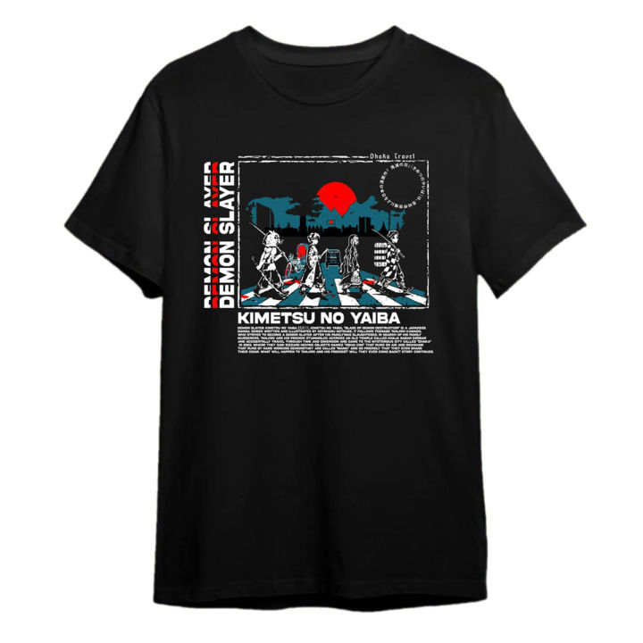 Anime Demon Slayer T-Shirt Kimetsu No Yaiba Black T Shirt Cotton Fabric - Easy to maintain Casual Tops Anime fans