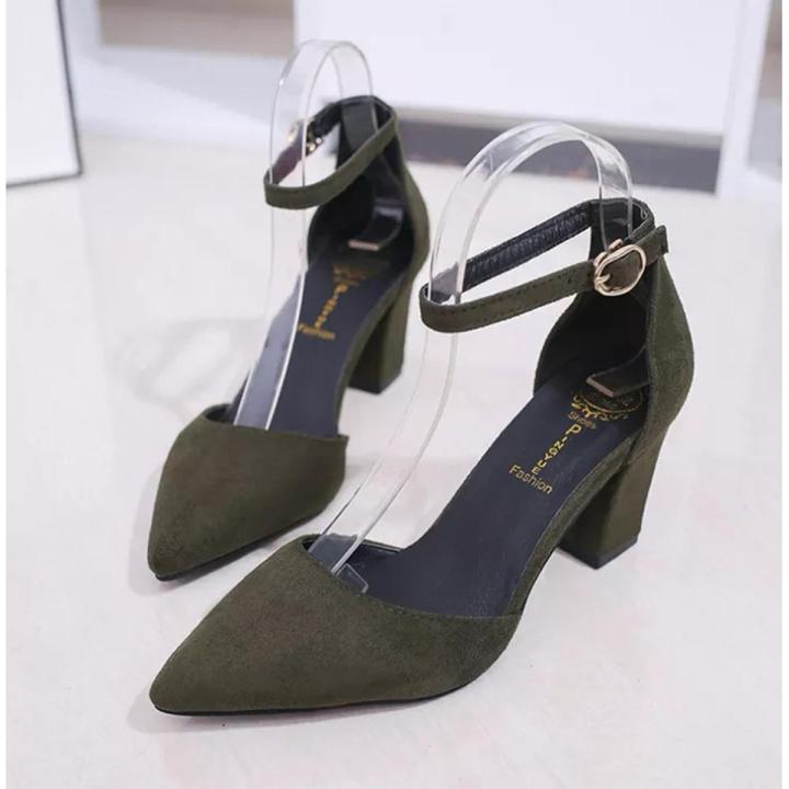 Vogue Casual Velvet Box Heel For Women
