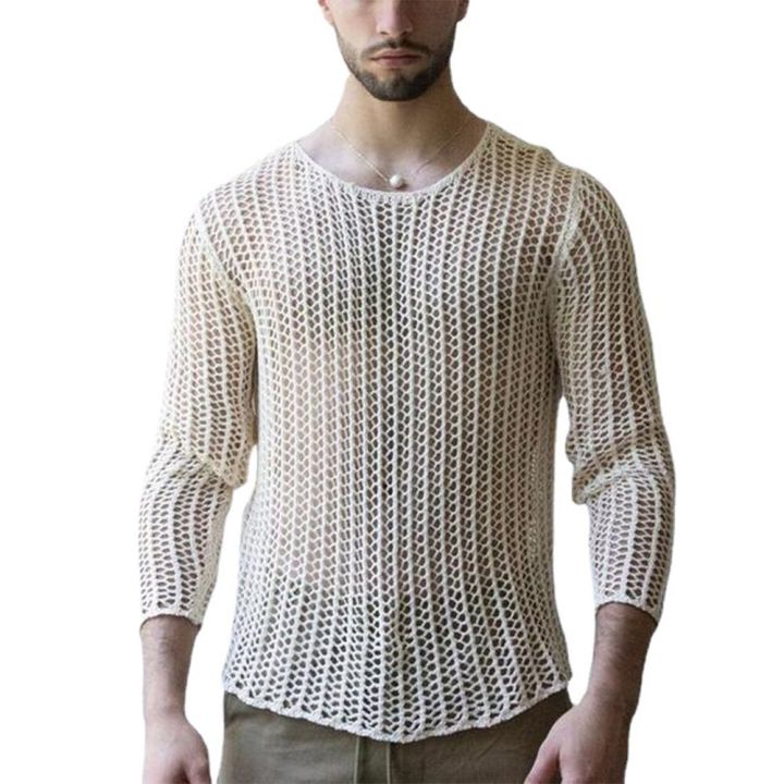 Mens%20Long%20Sleeve%20Hollow%20Out%20Knit%20Shirts%20See%20Through%20Muscle%20Clubwear%20Blouse%20Tops%20Casual%20Shirt%20Knitted%20Slim%20Top%20Clothes%20-%20Image%206