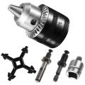Drill Chucks Set 1.5-10mm Drill Chuck Adapter Tool Quick Change Adapter Electric Hammer Accessories.