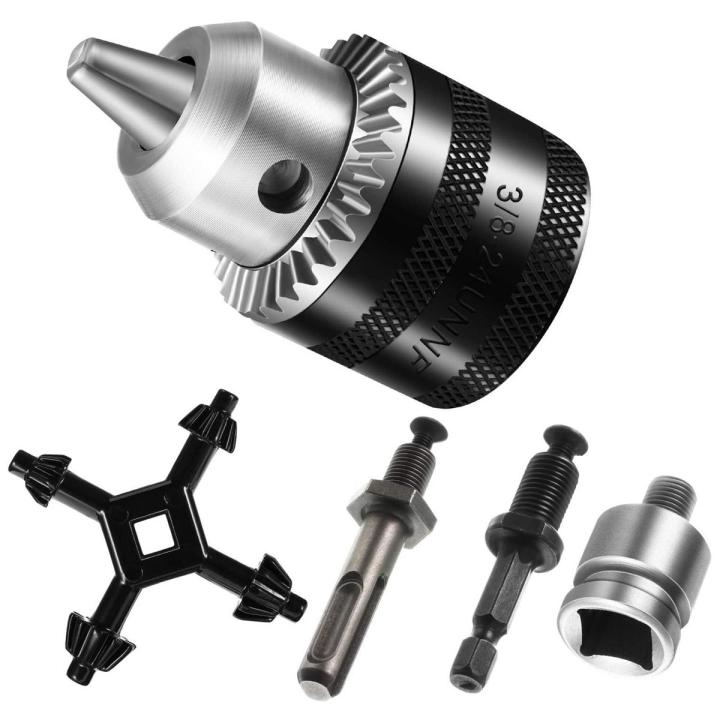 Drill Chucks Set 1.5-10mm Drill Chuck Adapter Tool Quick Change Adapter Electric Hammer Accessories