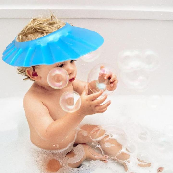 Baby%20Shower%20Hat%20Adjustable%20Kids%20Shampoo%20Bath%20Cap%20Wash%20Hair%20Waterproof%20Ear%20Shield%20-%20Image%203