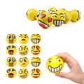 12Pcs Expression Soft Balls Funny Sponge Stress Ball Squeeze Smiley Face Grimace PU Foam Adolescent Adults Decompression Toys.