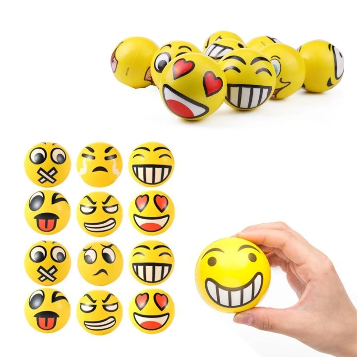 12Pcs%20Expression%20Soft%20Balls%20Funny%20Sponge%20Stress%20Ball%20Squeeze%20Smiley%20Face%20Grimace%20PU%20Foam%20Adolescent%20Adults%20Decompression%20Toys%20-%20Image%202