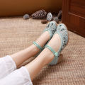 High Heel Old Beijing Shoes for Han Chinese Clothing Republic of China Shoes with Cheongsam Ancient Style Cloth Shoes Embroidered Shoes Women's National Style Tea Art Shoes. 