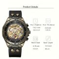 Retro Men's Fashion Hollow Fully Automatic Mechanical Watch.