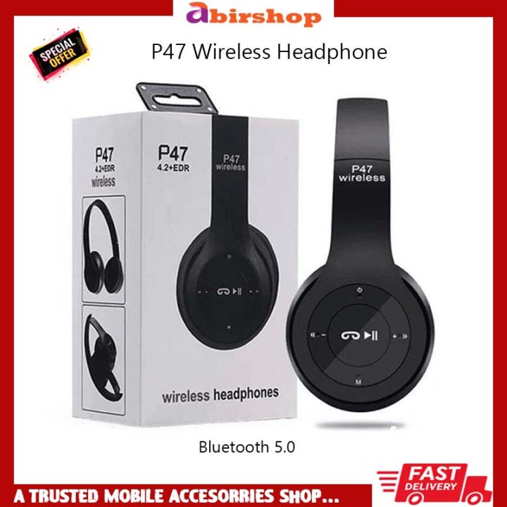 P47 Bluetooth Headphone Wireless Stereo Headphone