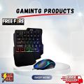one hand keybord mouse for PUBG/FREEFIRE RGB Gaming Keyboard&RGB MOUSE gaming combo.