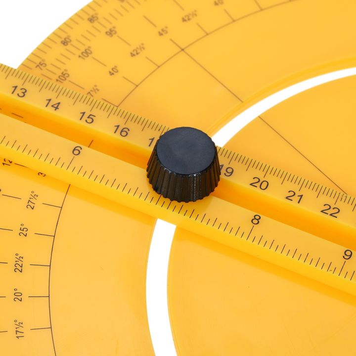 Plastic%20Protractor%20Angle%20Finder%20Measure%20Ruler%20Goniometer%20Articulating%20Arms%20Template%20Tool%20for%20Handymen%20Builders%20Craftsmen%20180%20Degree%2025cm%20Rule%20Gauge%20Inch%20Metric%20-%20Image%203