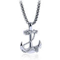 Classic Anchor Necklaces Pendant Chain for Man Fashion Jewelry Black Stainless Steel Chains.