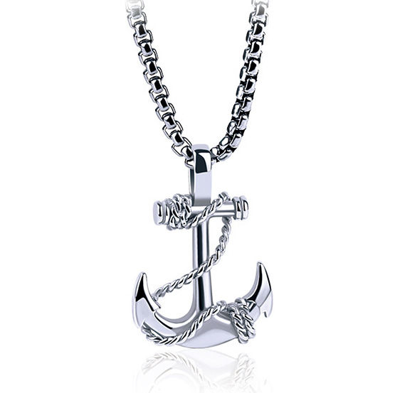 Classic%20Anchor%20Necklaces%20Pendant%20Chain%20for%20Man%20Fashion%20Jewelry%20Black%20%20Stainless%20Steel%20Chains%20-%20Image%202