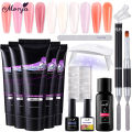 【The Edge of Beauty】New Monja Nail Art Extenion Nail Kit Glitter Poly UV Builder Gel Nail Tip Color Nail Tip French Nail Tip Form DIY Makeup Tool et.