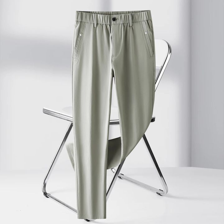 Summer%20Ankle-Length%20Casual%20Pants%20Men%20Thin%20Classic%20Style%20Fashion%20Slim%20Straight%20Cotton%20Brand%20Clothing%20Solid%20Color%20Trousers%20Male%20-%20Image%202
