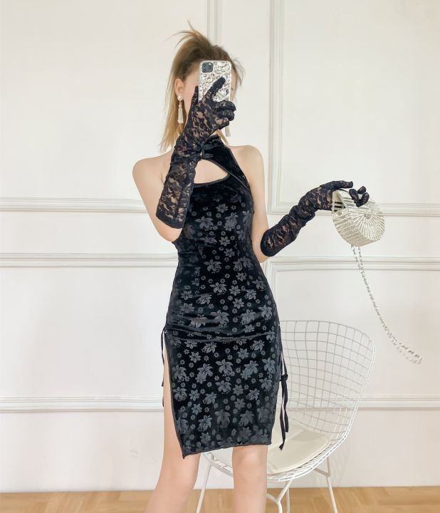 Costume Women's Sexy Nightclub Clothing Hollow Cheongsam Night Show Group Dance Team Custume for Lead Dancer