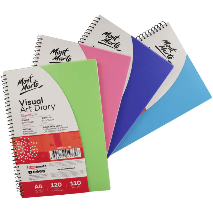 Mont Marte Visual Art Diary PP Coloured Cover A4