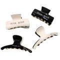 Hair accessories, Miumiu women's acetic acid grip large shark clip, 2024 new high-end hair clip. 