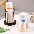 Disposable Cup Storage Holder Rack Shelf Water Tea Cups Plastic Dispenser Mug Display Stand Organizer Supplies Home Organization. 