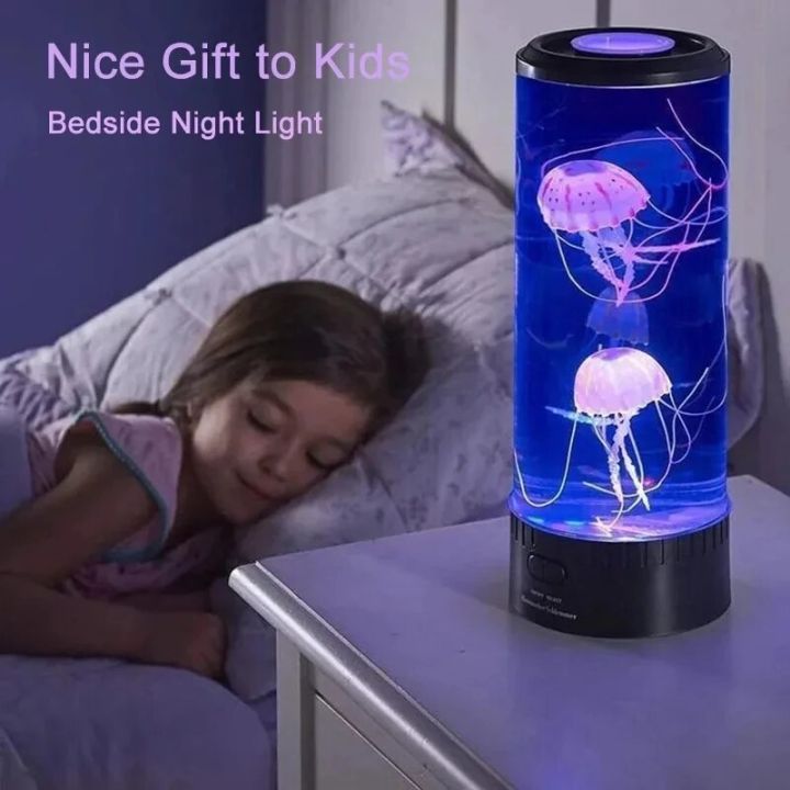 Fantasy USB Powered Jellyfish Water Tank Aquarium LED Table Lamp Color