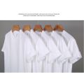 230g pure cotton solid color short sleeve base coat pure white T-shirt combed cotton men and women tee.