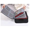 File Pocket Holder,Oxford Document Storage Bag with Code Lock (Black).