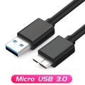 FONKEN USB 3.0 Micro B Cable For External Hard Disk Drive HDD Cord AM-Micro3.0 Charging Cable For Samsung NOTE3 S5 Phone Cable. 