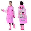 Children's Waterproof  Raincoat Full Body Long with Backpack for Boys and Girls- Primary School Students. 