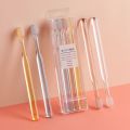 Soft adult high-end transparent crystal small head oral cleaning, fine bristled toothbrush for home use. 