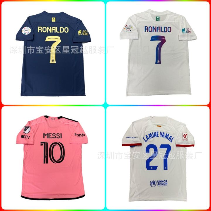 Saudi ili jersey size 7, onaldo iami size 10, essi, arcelona, aris, Lierpool football jersey size 10