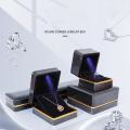 Gold Edge LED Light Jewelry Box Necklace Box Bracelet Jewelry Box Earring Box Ring Box Jewelry Box Packaging Box.