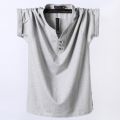 2022 Summer Black T-shirt Men 5XL 6XL 7XL 8XL Plus Size Men T Shirt Cotton Short Sleeve T Shirts Men V Neck Casual Solid Tee Top.