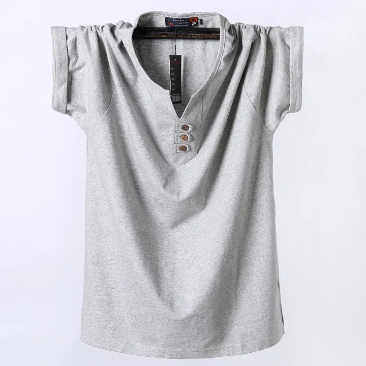 2022%20Summer%20Black%20T-shirt%20Men%205XL%206XL%207XL%208XL%20Plus%20Size%20Men%20T%20Shirt%20Cotton%20Short%20Sleeve%20T%20Shirts%20Men%20V%20Neck%20Casual%20Solid%20Tee%20Top%20-%20Image%205