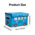 Children's Cartoon Toy Storage Box with Flip-Top Lid - Household Goods Clothes Storage Box - Car Pattern Coated Storage Box. 