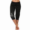 Women's Solid Color Sports Yoga High Waist Draw Rope Capri Pants Harem Yoga Pants for Men. 