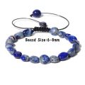 Irregular Chip Stone Lapis Lazuli Beads Bracelet Delicate Handmade Beaded Charm Bracelets Adjustable Women Men Fine Jewelry Gift.