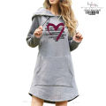 Hoodies Women Sweatshirt Dress Solid Autumn Winter Warm Loose Oversized Hoodie Female Pullover Long Length. 