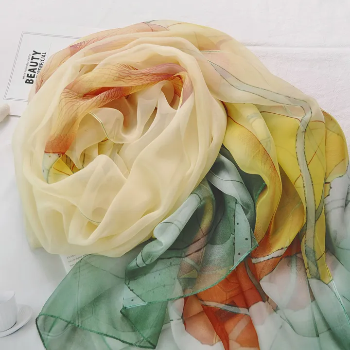 Shawl%20Sunscreen%20Scarf%20Mother's%20High-Grade%20Oversized%20Scarf%20Summer%20Lotus%20Scarf%20Beach%20Towel%20Thin%20Scarf%20-%20Image%203