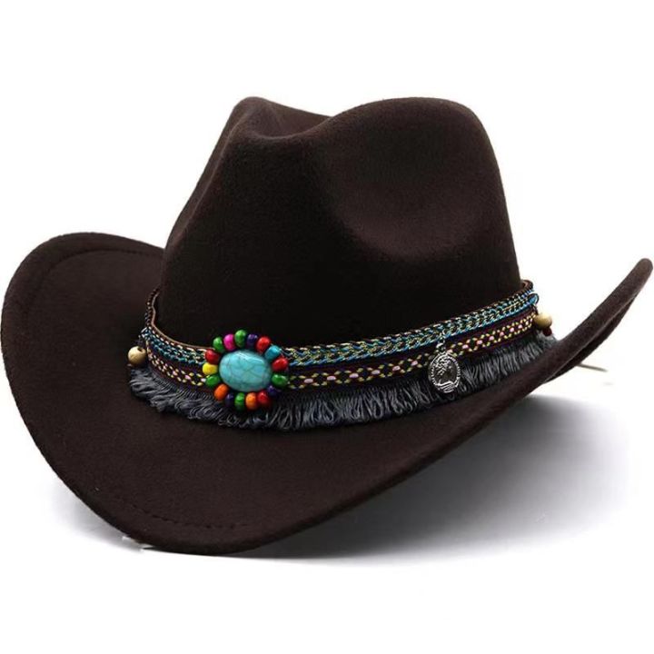 Western%20Grassland%20Hat%20Tibetan%20Ethnic%20Style%20Sunshade%20Cowboy%20Hat%20Men%20and%20Women%20Knight's%20Cap%20Tourist%20Hat%20Tibetan%20Top%20Hat%20-%20Image%205