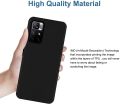 Xiaomi Redmi Note 11T 5G/ Note 11 5G Silicone Matte Flexible Soft Phone Case - Black - Phone Back Cover. 