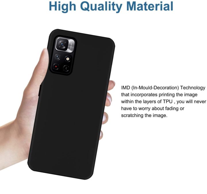 Xiaomi%20Redmi%20Note%2011T%205G/%20Note%2011%205G%20Silicone%20Matte%20Flexible%20Soft%20Phone%20Case%20-%20Black%20-%20Phone%20Back%20Cover%20-%20Image%204