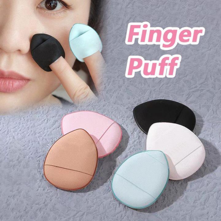5pcs-Mini Finger Makeup Puff Mini Air Cushion Puff Cosmetic Makeup Sponge Suitable For Foundation, Concealer, Repair Cream