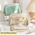 Canvas Kawaii Student Large Capacity Stationery Pencil Cases Pouch Girls Gifts Pouch for School Cute Girls.