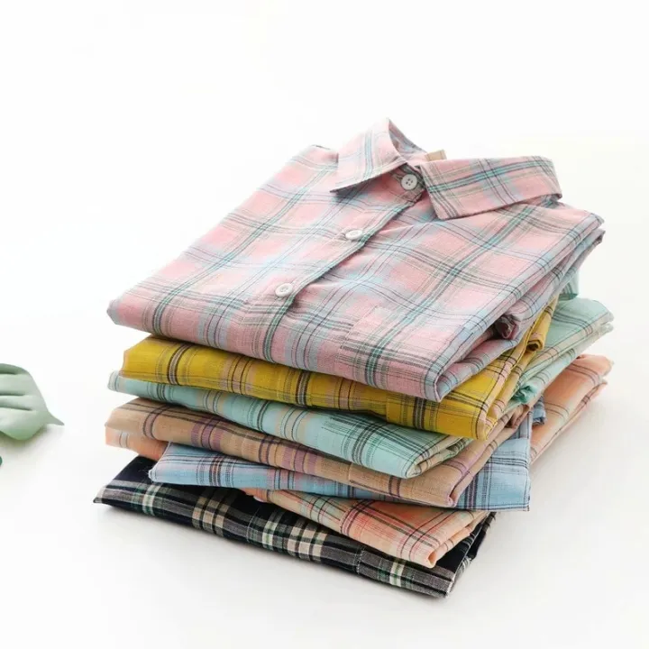 New%20Autumn%20Womens%20Plaid%20Shirt%20Excellent%20Quality%20Loose%20Blouses%20Fresh%20Casual%20Design%20Female%20Long%20Sleeve%20Shirts%20Lady%20Tops%20Clothes%20-%20Image%205
