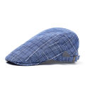 Hat Men's Spring and Summer Korean Style Fashion Style Peaked Cap Advance Hats Plaid Baseball Cap Sun Hat Beret Sun Hat.