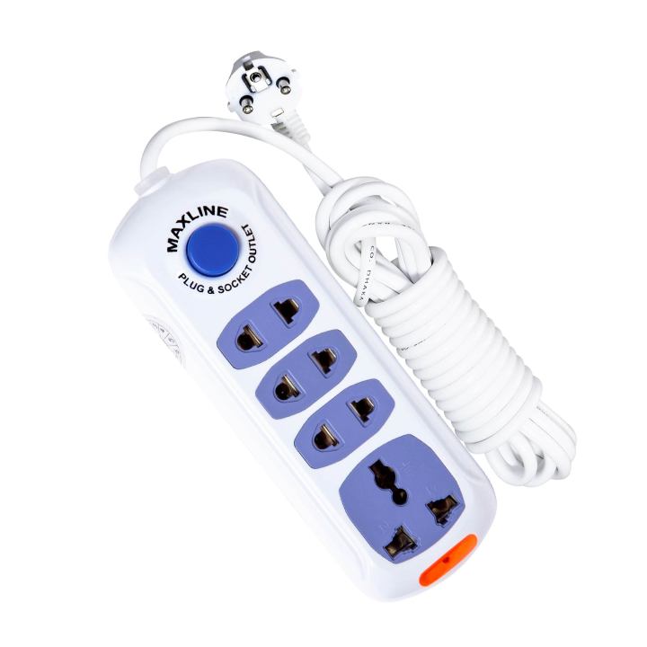 Maxline%204%20Port%20Multi%20Extension%20Socket%20Model:%20ML-0034-5%20Miter%20Wire%20(16%20Fit/hand%20Long%20Wire%20)%20-%20Image%202