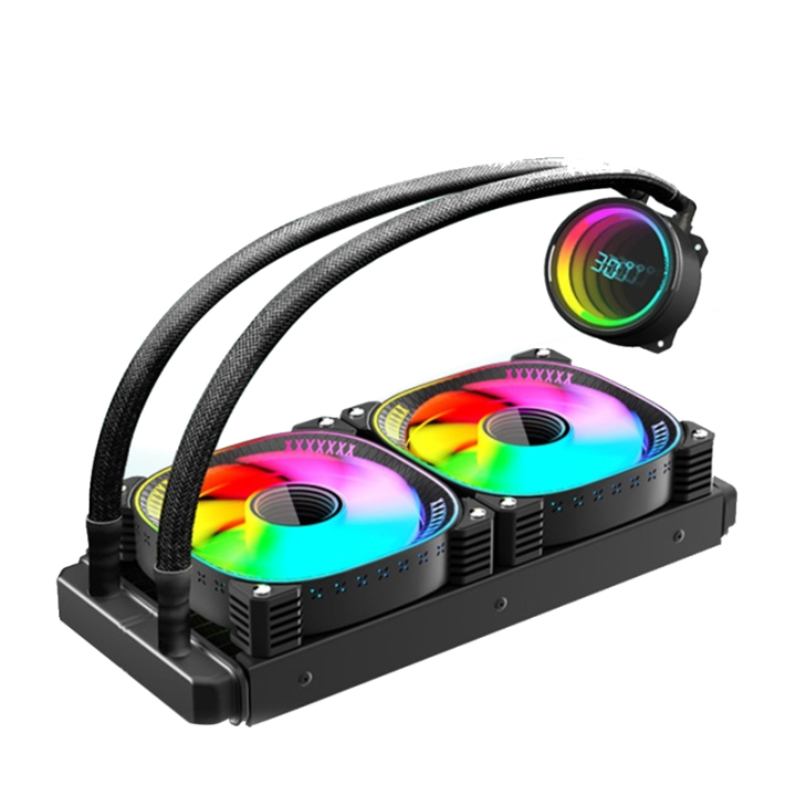 Pc Radiator Lcd Integrated Water-Cooled Digital Display CPU Radiator Argb Wireless Lens ...